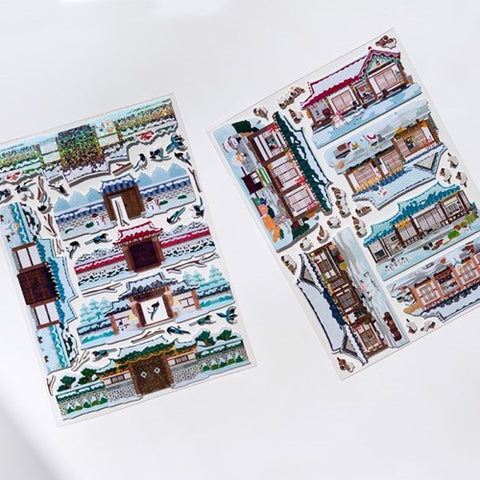 Winter Hanok Seal Sticker [2types] | Deco Sticker | Korean-style House