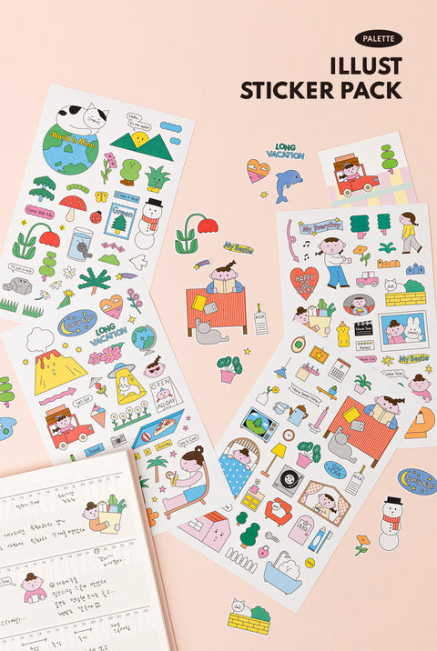 Palette Illust Sticker Pack | 4sheets