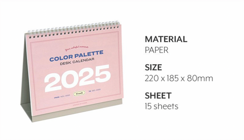 2025 Palette Desk Calendar