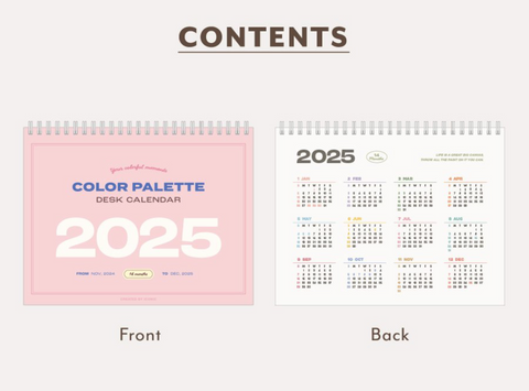 2025 Palette Desk Calendar