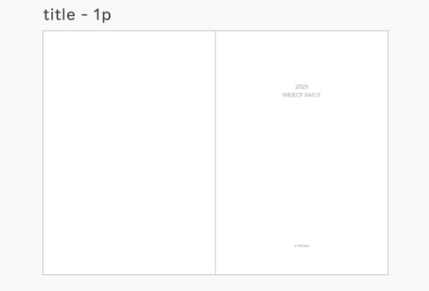 2025 Object Daily Planner [5colors]