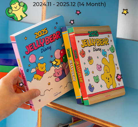 2025 Jelly Bear Weekly Diary [3types] | 2025 Weekly Planner