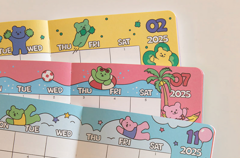 2025 Jelly Bear Weekly Diary [3types] | 2025 Weekly Planner