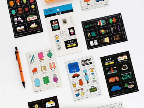 LIFE & PIECES Sticker Collection Pack _ Life | 8sheets