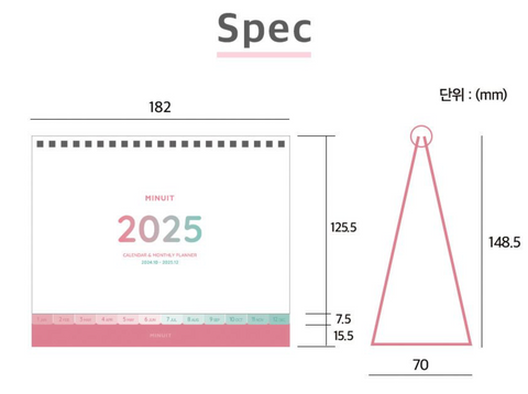 2025 Index Desk Calendar [2colors]