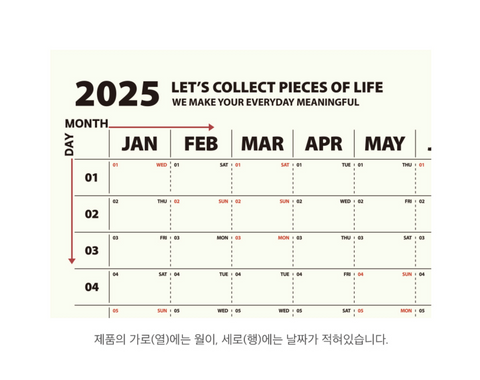 2025 Life&Pieces Yearly Calendar Poster