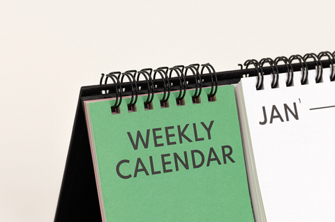 2025 Desk Weekly Calendar