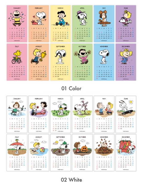 2025 Peanuts Snoopy Sticker Calendar