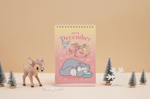 2025 DISNEY Animal Desk Calendar | Bambi Dumbo Chip&Dale Aristocats