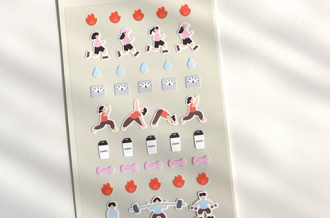 Planner Sticker [123 deco.15] | Workout