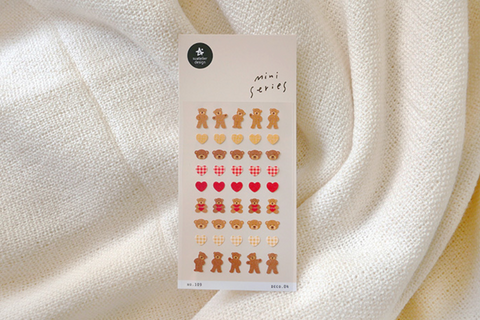 Planner Sticker [109 deco.04] | Brown Bear