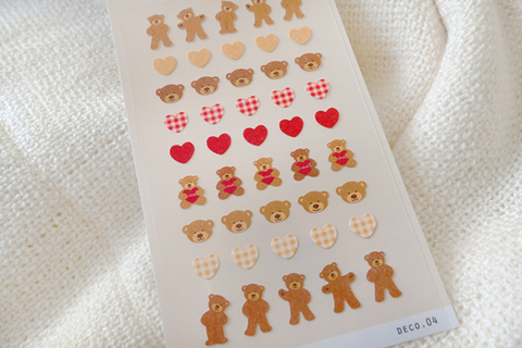 Planner Sticker [109 deco.04] | Brown Bear