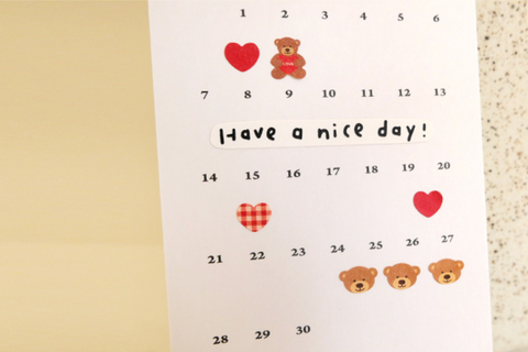 Planner Sticker [109 deco.04] | Brown Bear