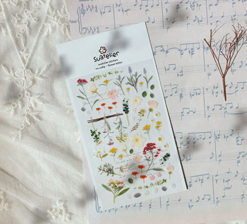 Planner Stickers [1089 flower letter]