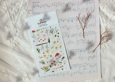 Planner Stickers [1089 flower letter]