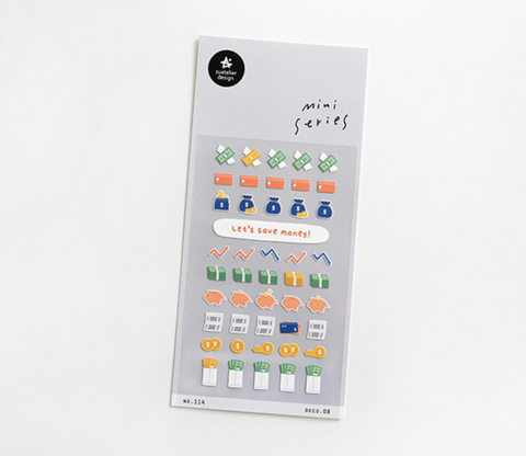 Planner Sticker [114 deco.08] | Money, Coin Bank