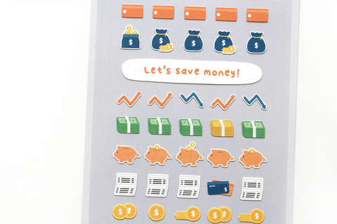 Planner Sticker [114 deco.08] | Money, Coin Bank