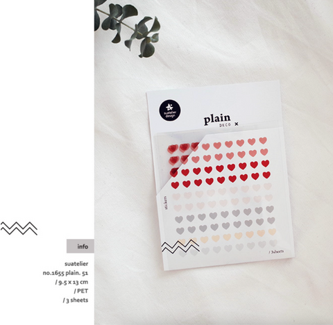 Planner Stickers [1655 plain.51] | heart