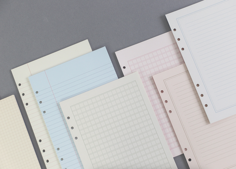 A5 Lifepad Planner Inserts [8Types] | Squared Manuscript Paper | Lined Notebook