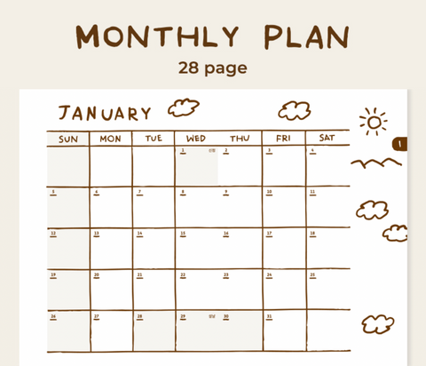 2025 Doodling Weekly Planner [3colors] | 2025 Weekly Diary