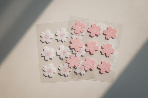 Planner Stickers [1668 plain.64] | white cherry blossom