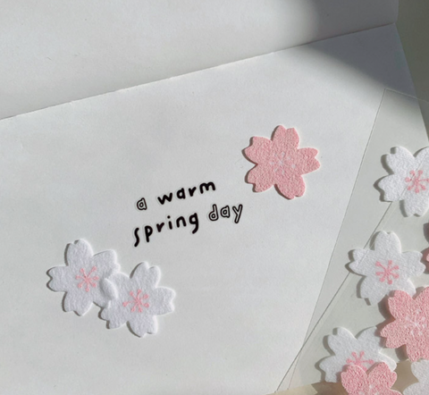 Planner Stickers [1668 plain.64] | white cherry blossom