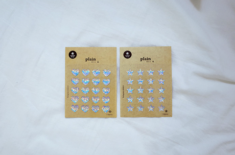 Planner Stickers [1658 plain.54] | hologram heart