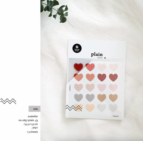 Planner Stickers [1657 plain.53] | heart