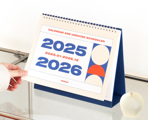 2025-2026 Desk Calendar + Undated Scheduler