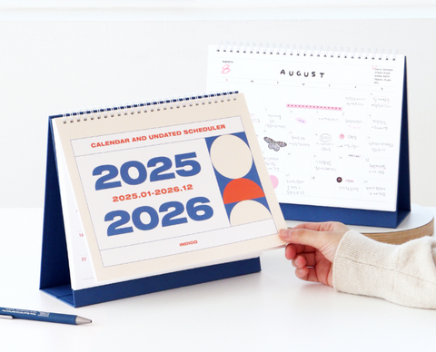 2025-2026 Desk Calendar + Undated Scheduler