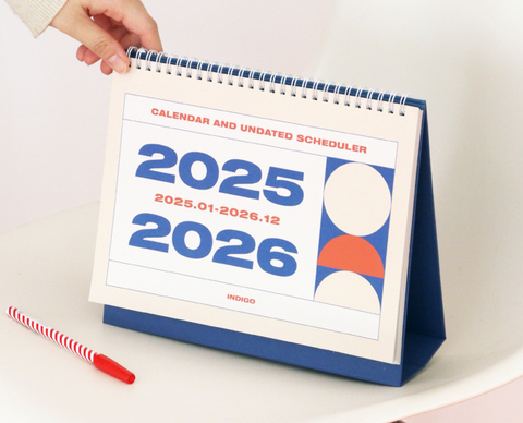 2025-2026 Desk Calendar + Undated Scheduler