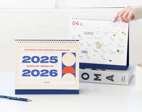 2025-2026 Desk Calendar + Undated Scheduler