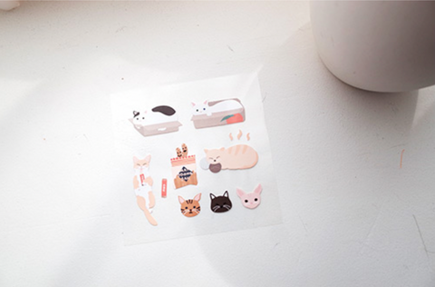 Planner Seal Stickers [1532 nyang nyang] | kitty cat