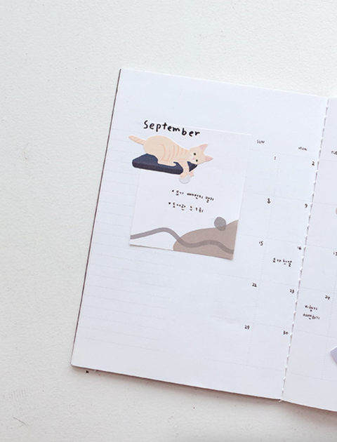 Planner Seal Stickers [1532 nyang nyang] | kitty cat