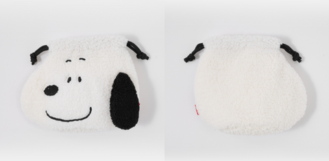 Peanuts Snoopy Pompom Face String Pouch