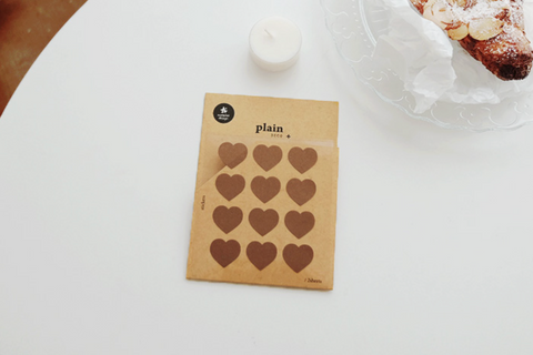 Planner Stickers [1643 plain.39] | gold heart