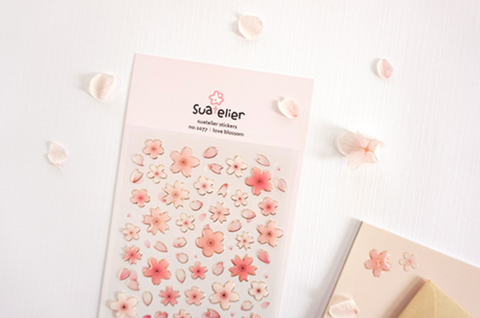 Planner Stickers [1077 love blossom] | cherry blossom