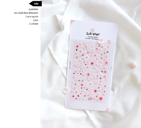 Planner Stickers [1078 deco blossom] | cherry blossom nail sticker