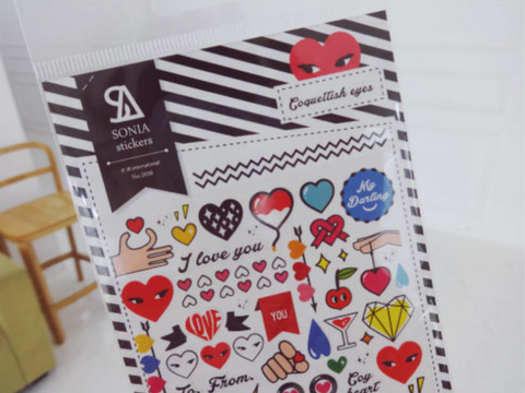 Planner Stickers [2026 coquettish eyes] | heart