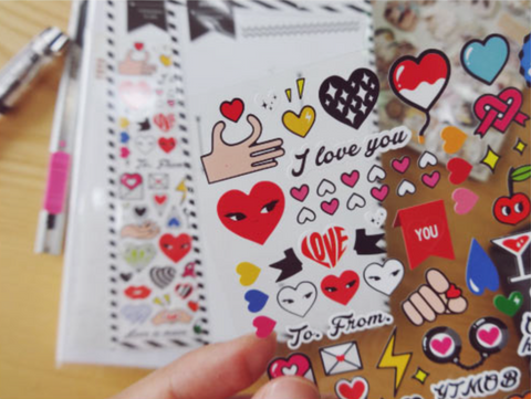 Planner Stickers [2026 coquettish eyes] | heart