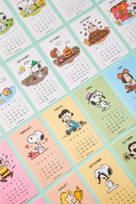 2025 Peanuts Snoopy Sticker Calendar