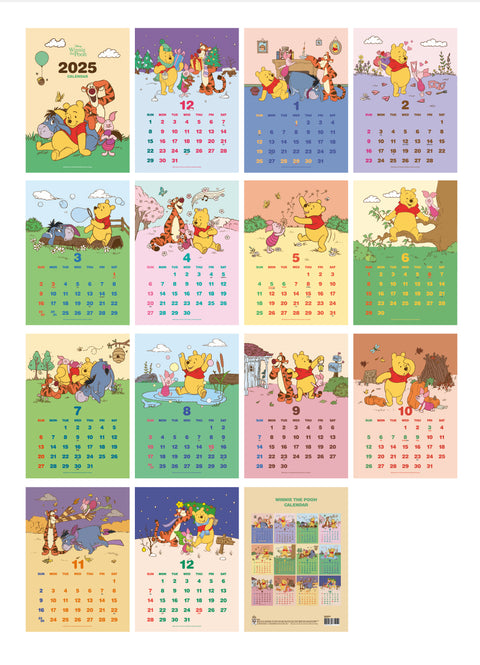 2025 DISNEY Winnie the Pooh Wall Calendar