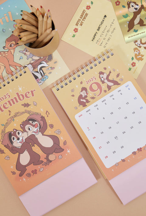 2025 DISNEY Animal Desk Calendar | Bambi Dumbo Chip&Dale Aristocats