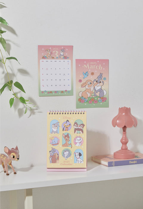 2025 DISNEY Animal Desk Calendar | Bambi Dumbo Chip&Dale Aristocats