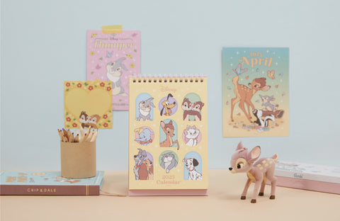 2025 DISNEY Animal Desk Calendar | Bambi Dumbo Chip&Dale Aristocats