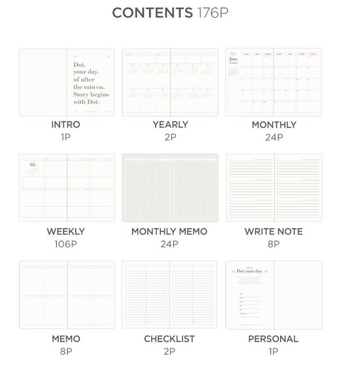 2025 Dot Your Day Diary [6colors] | Weekly Planner