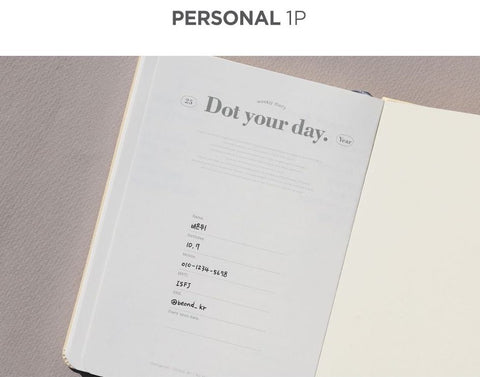 2025 Dot Your Day Diary [6colors] | Weekly Planner