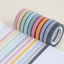 MOMOMATAE Crayon Check Slim Masking Tape [10colors]