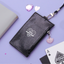 MOONLIGHT TWINKLE NECK ZIPPER CASE [Black] | ID Badge Holder | Lanyard