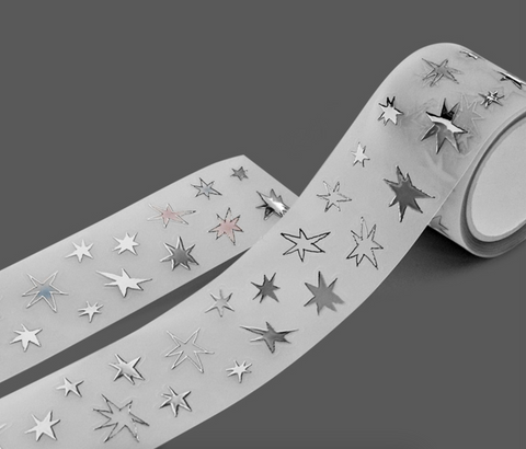 GLEN A Piece of A tar 3D Silver Foil Kiss Cut Tape